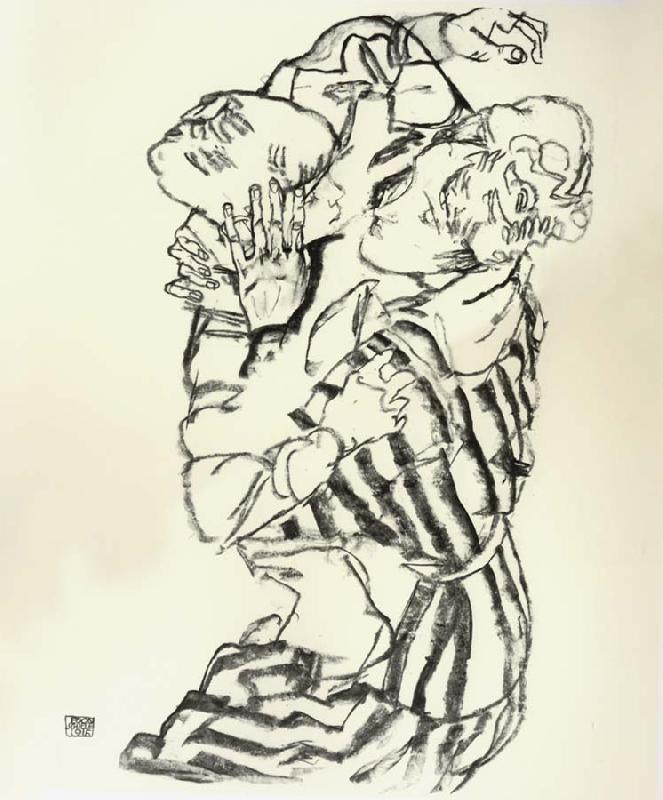 Egon Schiele Aunt and Nephew oil painting image